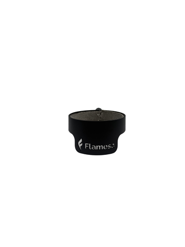 Glass tube holder with logo | Flare & Lumina outdoor pellet heaters | Flamesa®