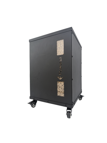 Pellet Storage Bin with Wheels | Flamesa®