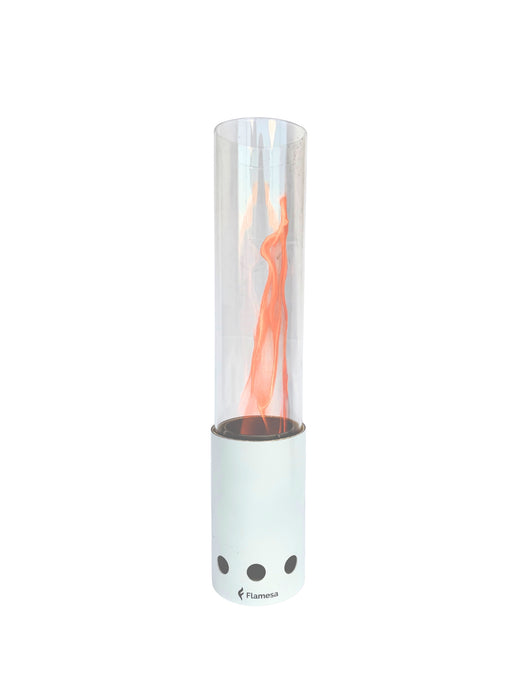 Flamesa® Pyra – White Tabletop (Pellet) Fire Pit