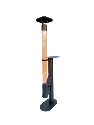 Flamesa® Lumina – Designer Outdoor Pellet Heater with Table