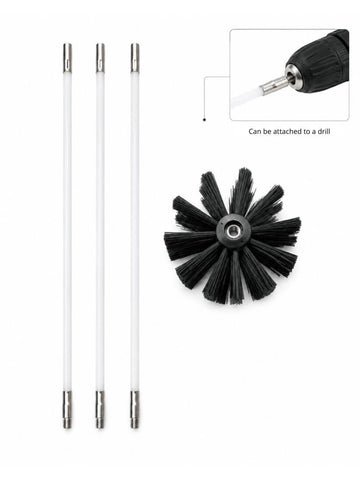 Pellet Stove Glass Cleaning Brush | 120 cm | 3-Piece