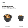 Flamesa Flame: firewood and wood pellets shown