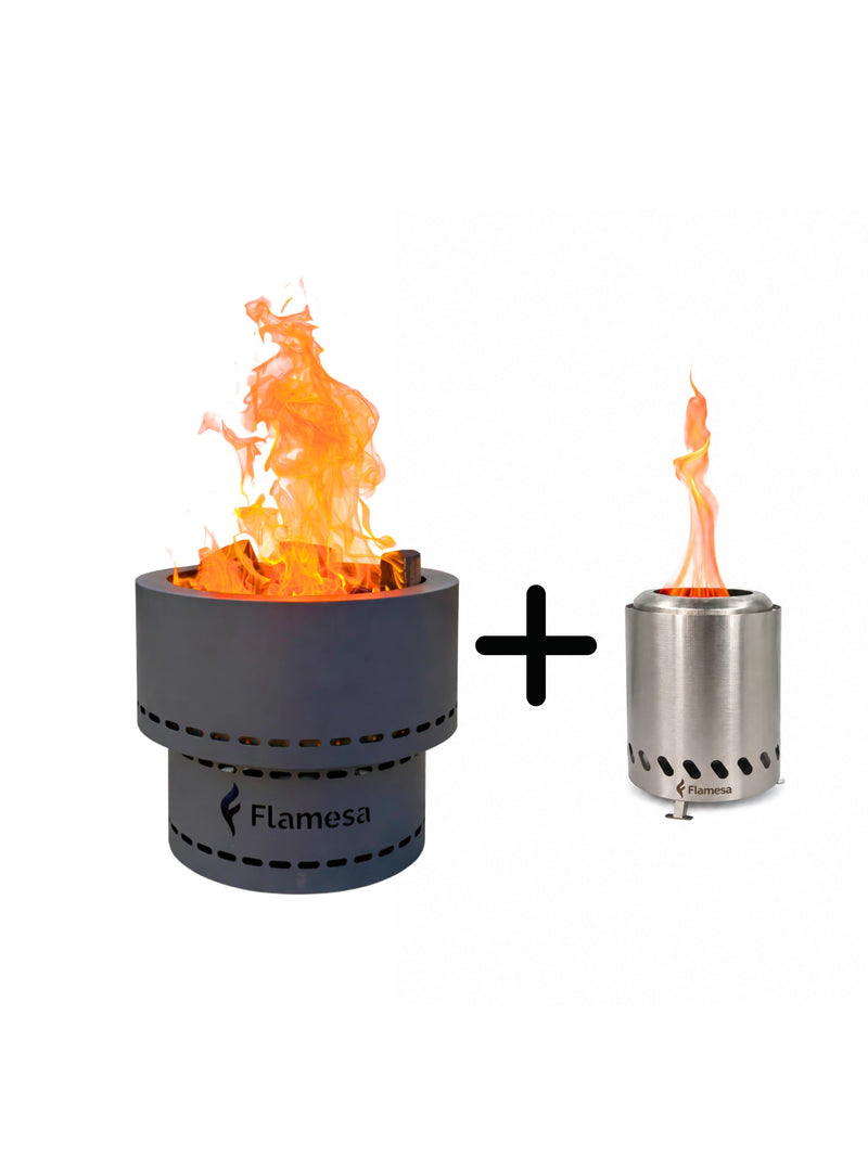 Flamesa® Flame – Smokeless (Pellet) Fire Pit for Outdoor Use