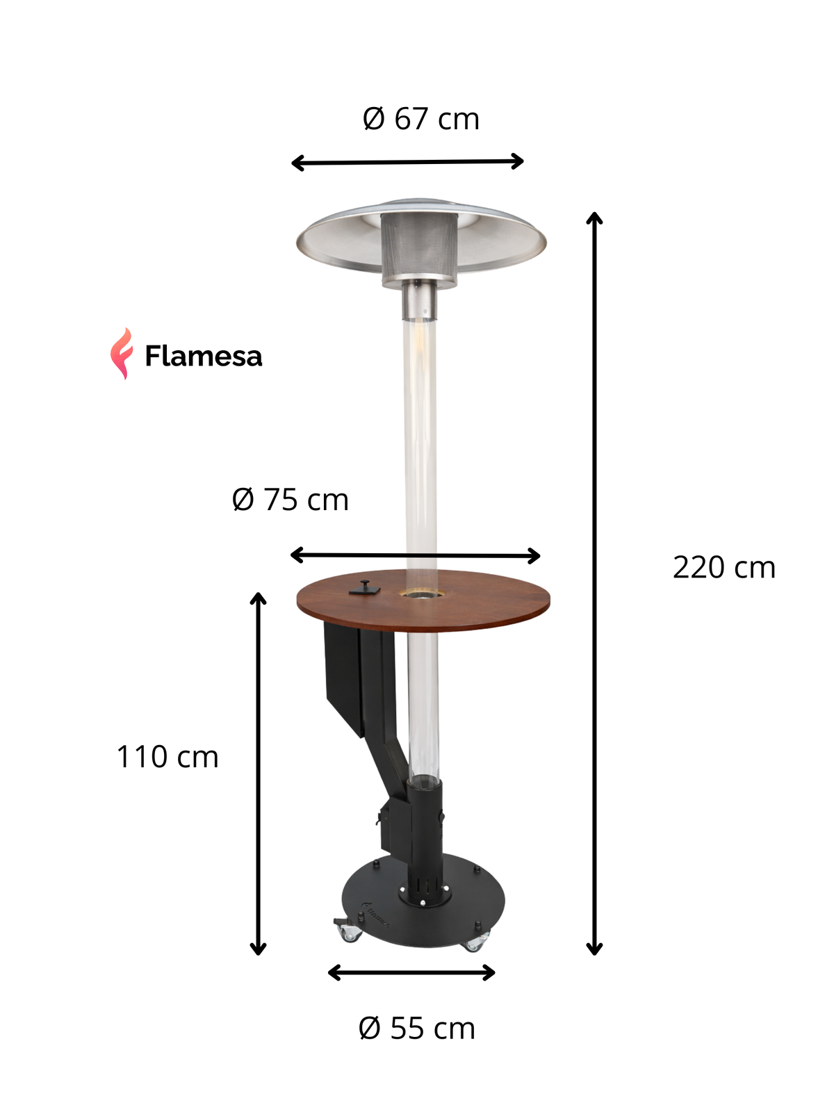 smokeless fire pit pellets – Flamesa Solaro in garden