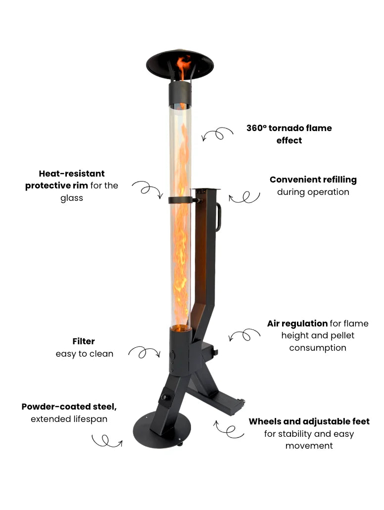 Pellet Stove Starter Set – Flamesa® Flare – Complete Set incl. Accessories